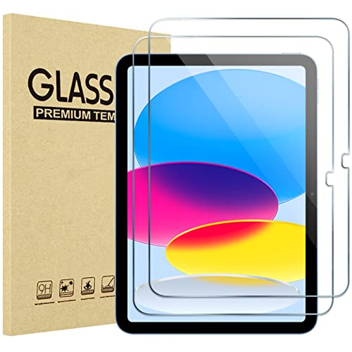 ProCase 2 Pack Screen Protector for iPad 10.9 10th Generation 2022 A2696/A2757/A2777, Tempered Glass Film Guard for 10.9' iPad 10