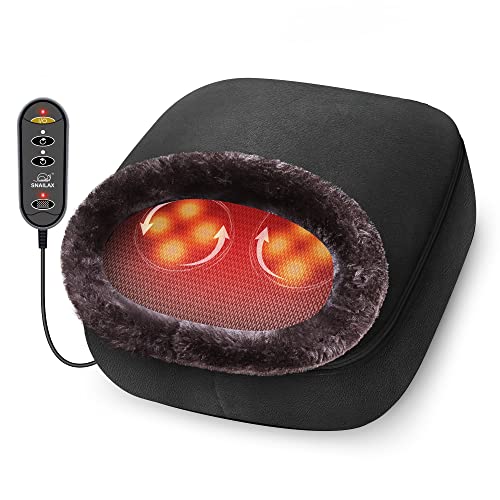 Snailax 2-in-1 Shiatsu Foot and Back Massager with Heat - Kneading Feet Massager Machine with Heating Pad, Cushion or Foot Warmer,Massagers for Back and Foot Relief