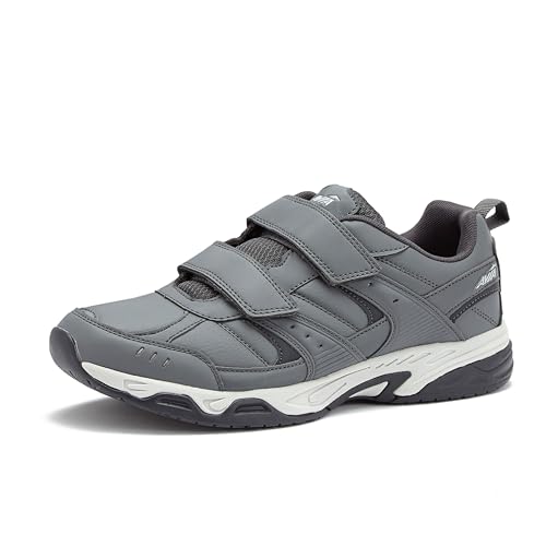 AVIA Men's Avi-Union II Strap Sneaker, Steel Gray/Asphalt/Nimbus Cloud/Silver, 11 XW US