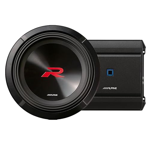 Alpine R Series 10' Bass Package - One R Series R2-W10D4 Subwoofer with Alpine S Series S-A60M Amplifier