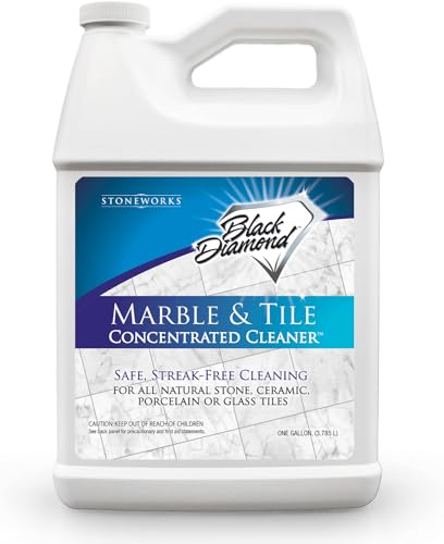 Black Diamond Stoneworks MARBLE & TILE FLOOR CLEANER. Great for Ceramic, Porcelain, Granite, Natural Stone, Vinyl and Brick. No-rinse Concentrate.(1-Gallon)