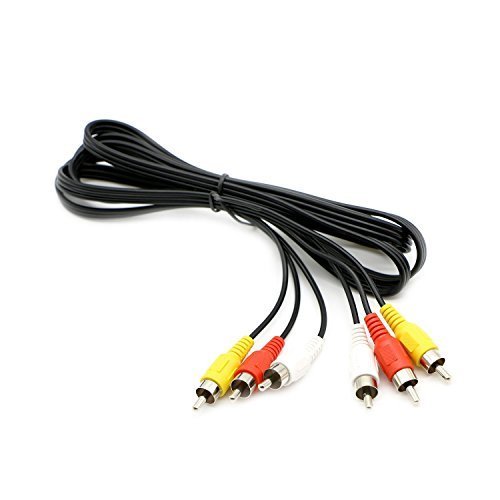 PASOW 3 RCA Cable Audio Video Composite Male to Male DVD Cable (6 Feet) for Television