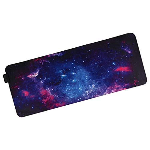 SOLUSTRE 1Pc LED Mouse pad Extended pad Desk mat Glowing The Dark pad Computer Keyboard mat Skid-Proof Mousepad Computer mat RGB Gaming pad Decorative Mat Rubber Symphony Office Decorate