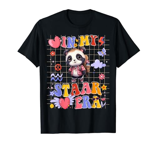 Groovy Panda In My Star Era Motivational Testing Test Day T-Shirt