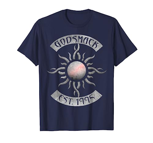 Godsmack – Legends Sun Rocker On Navy T-Shirt