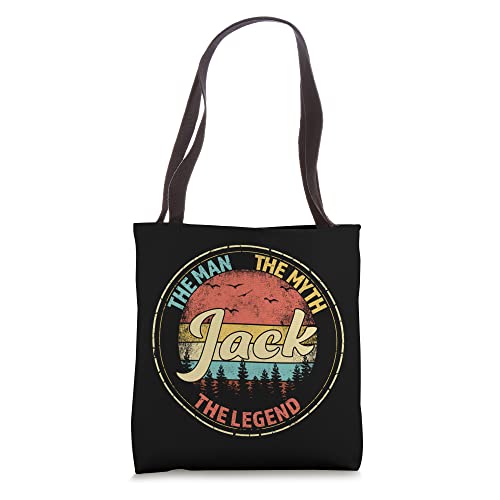 Jack The Man The Myth The Legend Men Personalized Name Tote Bag