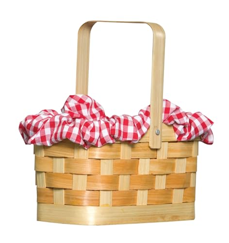 Rasta Imposta Gingham Basket, Red, One Size