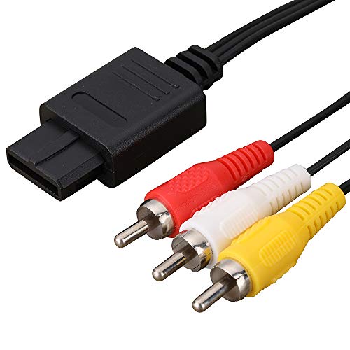 AV Cable Composite Video Cord Compatible with Nintendo 64/N64/GameCube/Super Nintendo SNES TV Game(6 Feet)