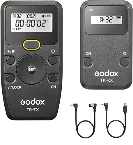 Godox TR-N1 TR-N3 Remote Shutter Release for Nikon, Wireless Shutter Release Intervalometer Compatible for Nikon Z9 Z8 Z7 Z6 Z5 D850 D800 D750 D610 F90 D7200 D7100 D5600 D3300 D90
