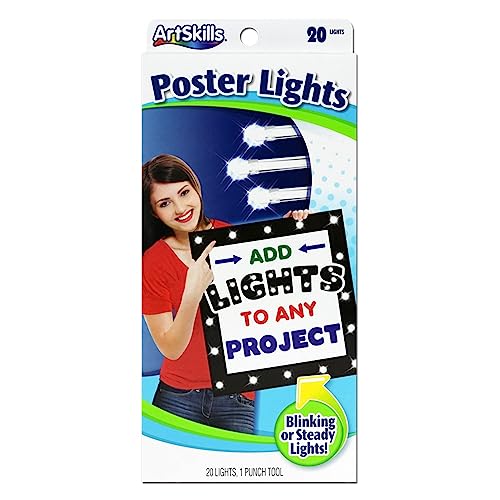 ArtSkills Clear String Light Project Kit with Punch Tool, 10 Feet, Cool White