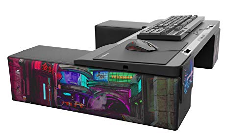 Couchmaster Cyberpunk CYCON² - CYPUNK Limited Edition - Leather Look Black - Couch Gaming USB-Hub Desk for Mouse & Keyboard for PC, PS4/5, Xbox One/Series X