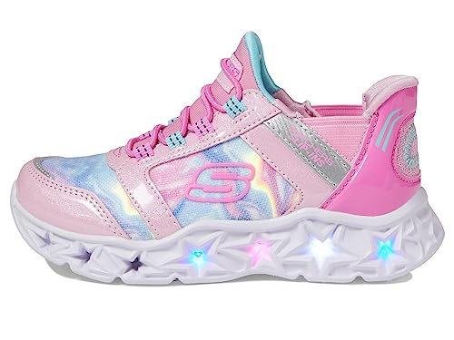 Skechers Kids Girls Galaxy Lights-Tie Dye Takeo Sneaker, Pink/Multi, 1 Little Kid