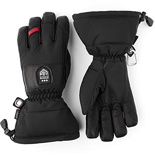 Hestra Power Heater Gauntlet Electric Ski Glove - Black/Black - 10
