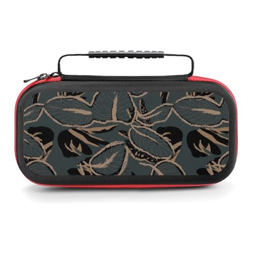 AoHanan Switch Carrying Case Leaves And Monograms Switch Game Case with 20 Games Cartridges Hard Shell Travel Protection Storage Case for Console & Accessories