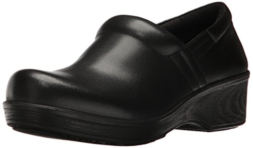 Dr. Scholl's Shoes Women's Dynamo Work Shoe, Black Leather, 8 US