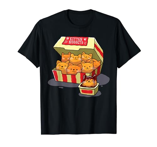 Kitten Nuggets Food Pun Cat Lover Gift Chicken Nuggets T-Shirt