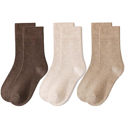 Lomitract Mini Crew Quarter Socks Women: Above Ankle High, Bamboo Long Dress Sock, Cotton Tall Sox, Mid Half Calf Length, Suit for Short Boot, Beige, Neutral, Brown