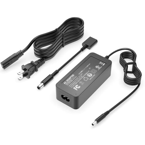 Charger for Dell Laptop Charger, Portable, 65W, 45W, for All Dell Inspiron, Latitude, Vostro Round Power Connector, (Safety Certified by UL)