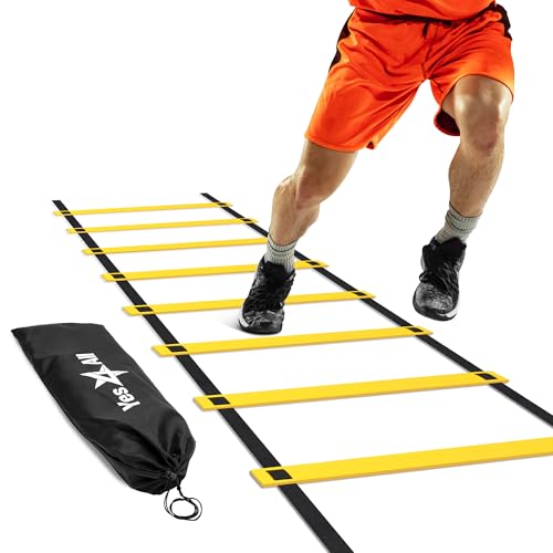 Yes4All Speed Agility Ladder Training Equipment for Soccer, Sports, Footwork & Fitness Feet Exercise - Included Carry Bag