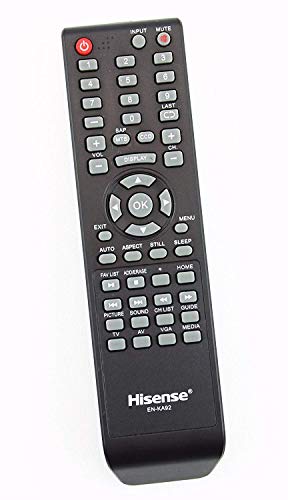 Original Hisense EN-KA92 LCD TV Remote Control Supplied with Models 32D37, 32H3B1, 32H3B2, 32H3C, 32H3E, 40H3B, 40H3C, 40H3E