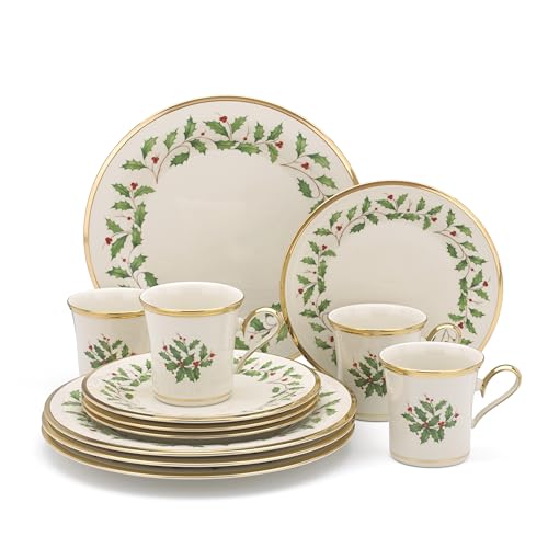 Lenox 6122048 Holiday 12-Piece-Plate-&-Mug Set