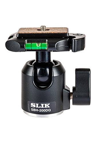 SLIK SBH-200 DQ Compact Ballhead with Quick Release, Supports 8.8 lbs., Black (618-326)