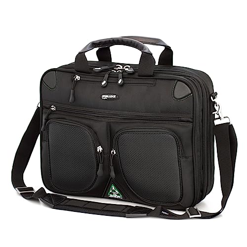 Mobile Edge ScanFast Checkpoint and Eco Friendly Laptop Briefcase 16 Inch PC, 17 Inch Compatible with Macbook for Men, Women, Business Travel, Black MESFBC2.0