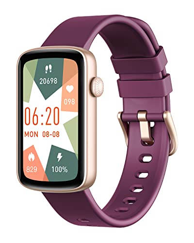 SHANG WING Smart Watches for Women Compatible with iPhone Android Phones, LYNN2 Women's Watch Fitness Tracker Watch Reloj para Mujer with Heart Rate Monitor Pedometer Sleep Tracker Waterproof Purple