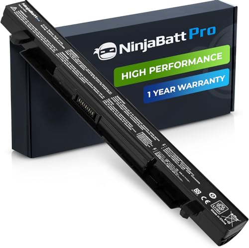 NinjaBatt Pro Battery for Asus A41-X550A A41-X550 R510C X550C X550L X550J R510L X550CA X552E X550V K550L F550V X550A P550C X550EA X550D R510 X550VX F550C - Premium Cells [4 Cells/2600mAh/38Wh]