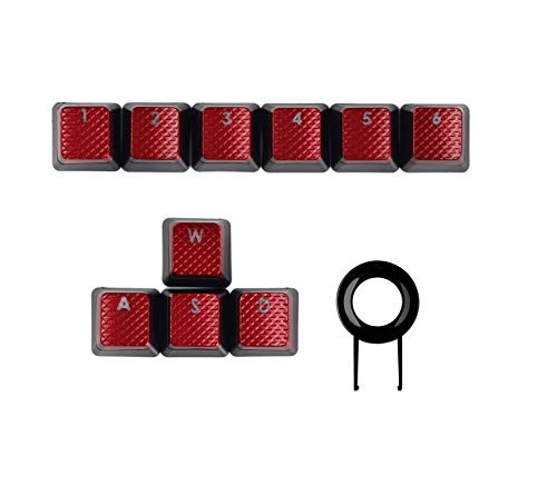 FPS Backlit Key Caps for Corsair K70RGB K70 K95 K90 K65 K63 Gaming Keyboards Cherry Key switches - Red Keycaps