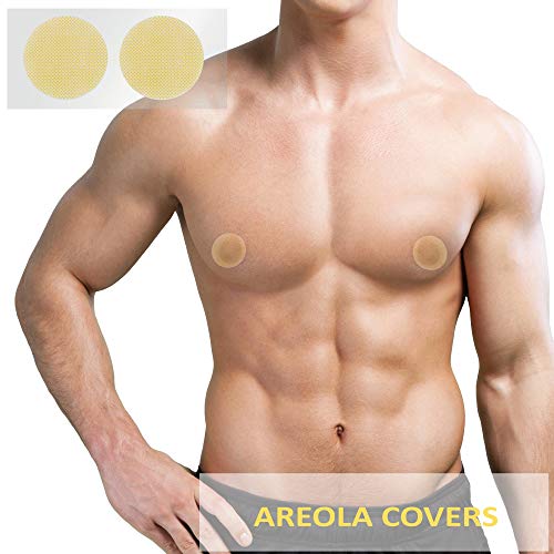 Confidence Bodywear - Nipple Cover For Men, Chest Binder Alternative For Gynecomastia, Conceal Man Boobs, Breast Tape, Boob Tape, Nipple Cream, Body Shaper Shapewear, Pack of 50 (Normal - 1.38')