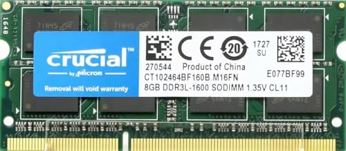 Crucial RAM 8GB DDR3 1600 MHz CL11 Laptop Memory CT102464BF160B