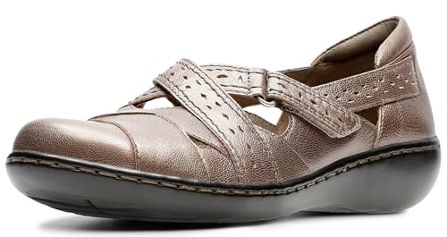 Clarks Womens Ashland Spin Q Slip On Loafer, Pewter, 8 US