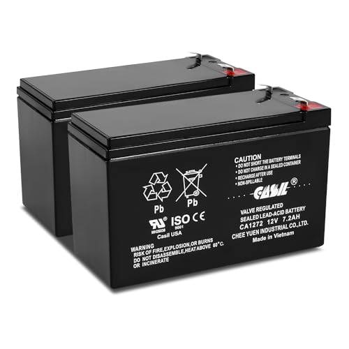 Casil APC UPS Battery Replacement for APC UPS Models SMT750, SMT750US, SUA750 and Select Others (RBC48) 12v 7.2ah 2 Pack