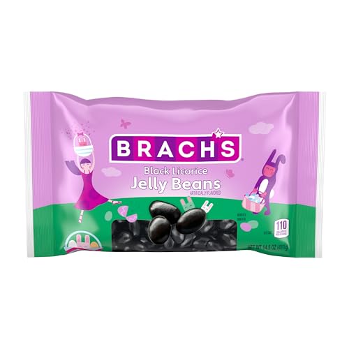 Brach's Black Licorice Jelly Beans, Springtime Easter Candy, 14.5 oz