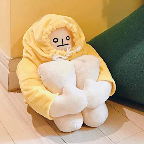helegeSONG Plush Banana Man Toy Stuffed Doll with Magnet Funny Man Doll Decompression Toy Birthday,Multicolor