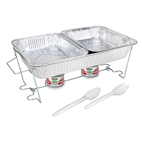 Sterno Party Pack Buffet Kit, 1-Pack, 8 Pieces, Aluminum
