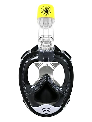 BODY GLOVE - Free Breathing Snorkel Full FACE MASK Set-with FINS-Travel Bag-Anti Fog-Anti Leak-Panoramic View-Camera Mount-Open Water-Scuba Diving-Snorkeling Gear