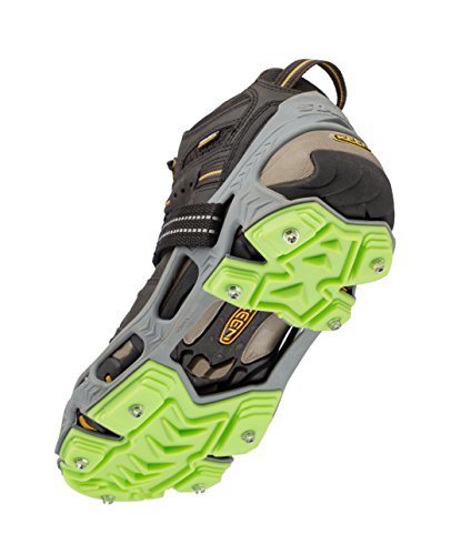 STABILicers Hike XP Traction Cleats for Hiking on Snow and Ice,Grey/Green, Small (1 Pair) (207821)