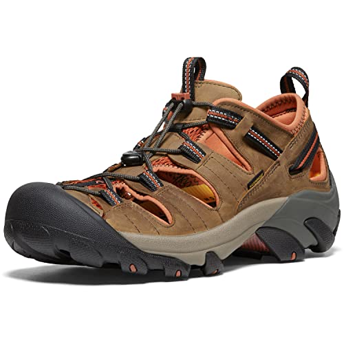 KEEN Men's Arroyo 2 Closed Toe Hiking Sandals, Black Olive/Bombay Brown, 10.5