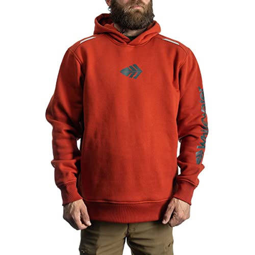 Whitewater Buoy Water Resistant Fishing Hoodie (Buoy Red, Large)