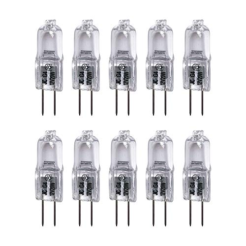 Vstar G4 12V 20W Halogen Bulb JC Type Bi-Pin Light,Clear, G4 Bi-pin Base, Halogen Light Bulb (20W 10Pack)