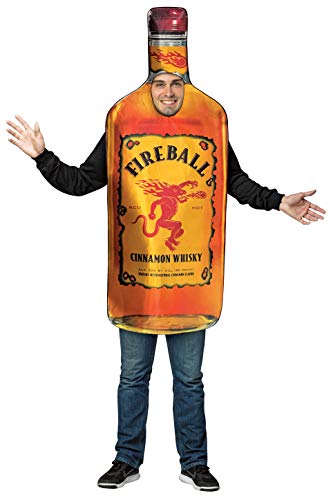 Rasta Imposta Mens Halloween Costume- Fireball - Get Real Bottle Adult Costume