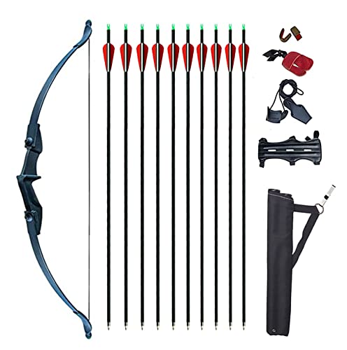Vogbel Recurve Bow and Arrows Set for Adults 30lb 40lb Archery Bow Kit 53' Takedown Bow Suit Left and Right Hand Shooters Shooting Practice