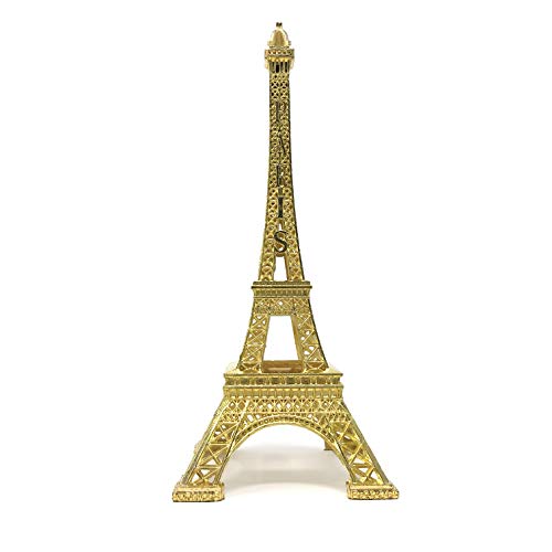 allgala Eiffel Tower Statue Decor Alloy Metal, and Size (10', Gold)