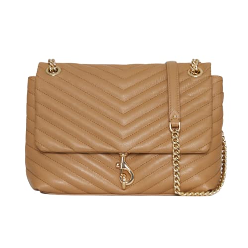Rebecca Minkoff Edie Flap Shoulder Bag for Women – Versatile Leather Purse for Women, Women’s Shoulder Handbags, Quilted Shoulder Bag, Fashion Chain Purse