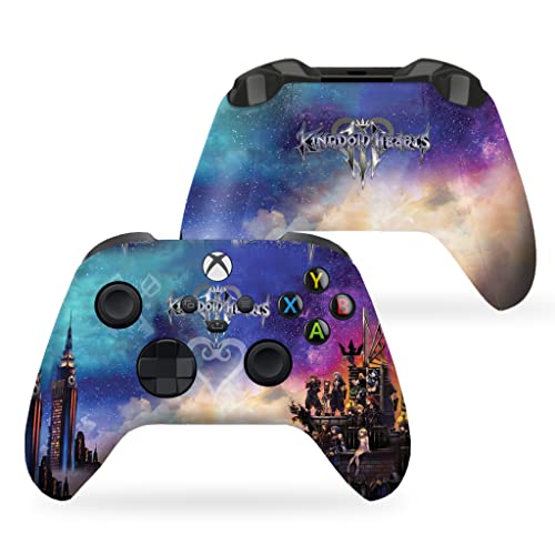 DreamController Kingdoom Hearts City Blue Custom X-box Controller Wireless compatible with X-box One/X-box Series X/S Proudly Customized in USA I Permanent HYDRODIP Print(NOT JUST A SKIN)(MODDED)