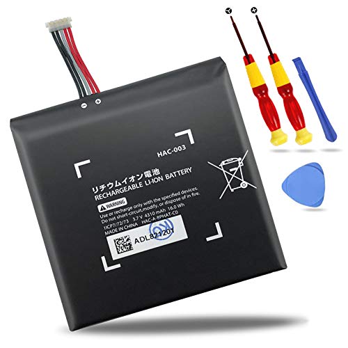 NATNO Switch Battery Replacement, HAC-003 Internal Battery Pack Replacement for Nintendo Switch Game Console HAC-001 [3.7V 4310mAh 16Wh]