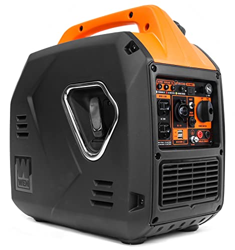 WEN 56235iX 2350-Watt Portable Inverter Generator with Fuel Shut Off and CO Sensor, Black