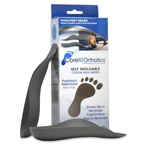 Corefit Orthotics Custom 3/4 Length Orthotic Inserts - Podiatrist Grade for Fast Pain Relief of Plantar Fasciitis, Ankle, Arch, Heel, Foot & Lower Back Pain - USA Made Since 1932 (Women’s 10)